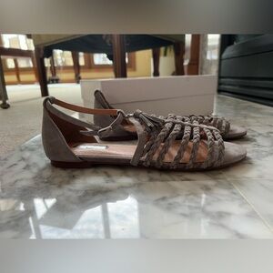 Beautiful leather suede sandals by Nordstrom’s Halogen brand